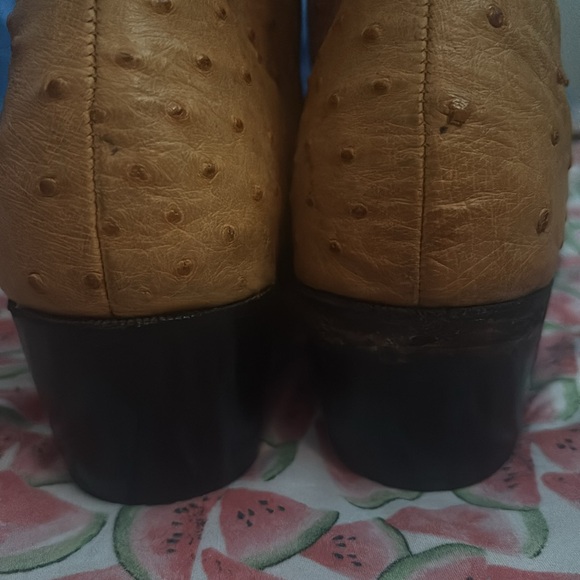 Ostrich (genuine) booties - Picture 2 of 11